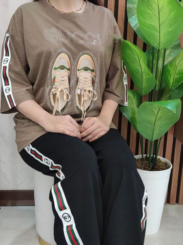 ست تیشرت و شلوار زنانه سوپر پنبه