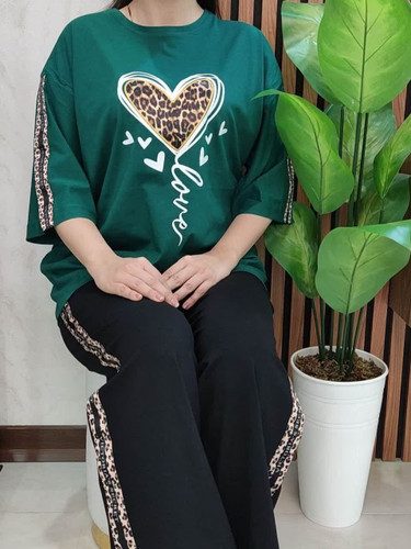 ست تیشرت .و شلوار سوپرپنبه زنانه